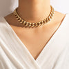 Tocona Punk Metal Choker Necklace for Women Men Gold Color Alloy Thick Chains Necklace Hip Hop Jewelry Party Accessories 18801
