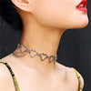 Tocona Punk Mujer Korean Sweet Love Heart Choker Necklace Statement Girlfriend Gift Cute Necklace Charming Jewelry Collier 17792