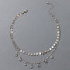 Tocona Shiny Crystal Stone Tassel Choker Neckalce for Women Gold Water Alloy Metal Clavicle Chain Party Jewelry Accessories