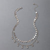 Tocona Shiny Crystal Stone Tassel Choker Neckalce for Women Gold Water Alloy Metal Clavicle Chain Party Jewelry Accessories