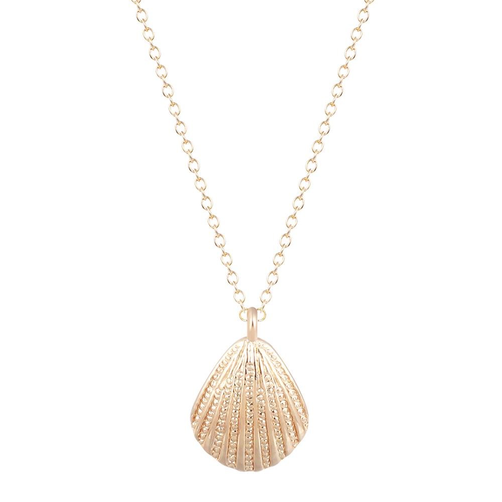 Seashell Ocean Necklace Shell Pendant Silver Long Chain Necklace for Girls Minimalist Brand Jewelry Bridesmaid Gifts