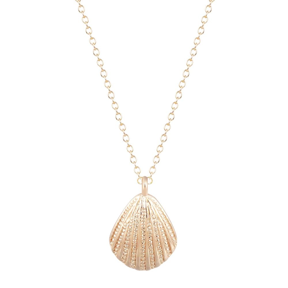Seashell Ocean Necklace Shell Pendant Silver Long Chain Necklace for Girls Minimalist Brand Jewelry Bridesmaid Gifts