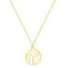 Todorova Small Circle Round Volleyball Pendant Necklace for Women Men Jewelry Sport Charm Volley Ball Sports Fan Gifts