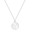 Todorova Small Circle Round Volleyball Pendant Necklace for Women Men Jewelry Sport Charm Volley Ball Sports Fan Gifts