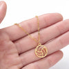 Todorova Small Circle Round Volleyball Pendant Necklace for Women Men Jewelry Sport Charm Volley Ball Sports Fan Gifts