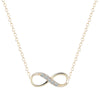 Tiny Infinity Crystal Pendant Necklaces for Women Simple Lucky Number Eight Geometric Women Gold Silver Chain Necklace