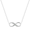 Tiny Infinity Crystal Pendant Necklaces for Women Simple Lucky Number Eight Geometric Women Gold Silver Chain Necklace