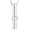 Together Forever Stainless Steel Cylinder Pendant Cremation Urn Memorial Keepsake Necklace For Pet/Human Ashes Jewelry Dropship