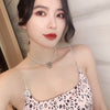 Toggle Clasp Imitation Pearl Choker Necklace Sweet Rhinestone Crystal Butterfly Pendant Necklace for Women Girl Gold Bead