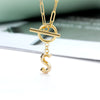 Toggle Clasp Letter Initial Necklace For Women Capital A-Z Alphabet Gold Color Necklaces Thick OT Buckle Choker Hip-Hop Jewelry