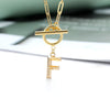 Toggle Clasp Letter Initial Necklace For Women Capital A-Z Alphabet Gold Color Necklaces Thick OT Buckle Choker Hip-Hop Jewelry