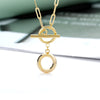 Toggle Clasp Letter Initial Necklace For Women Capital A-Z Alphabet Gold Color Necklaces Thick OT Buckle Choker Hip-Hop Jewelry