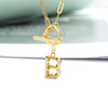 Toggle Clasp Letter Initial Necklace For Women Capital A-Z Alphabet Gold Color Necklaces Thick OT Buckle Choker Hip-Hop Jewelry