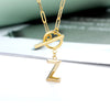 Toggle Clasp Letter Initial Necklace For Women Capital A-Z Alphabet Gold Color Necklaces Thick OT Buckle Choker Hip-Hop Jewelry