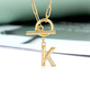 Toggle Clasp Letter Initial Necklace For Women Capital A-Z Alphabet Gold Color Necklaces Thick OT Buckle Choker Hip-Hop Jewelry