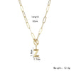 Toggle Clasp Letter Initial Necklace For Women Capital A-Z Alphabet Gold Color Necklaces Thick OT Buckle Choker Hip-Hop Jewelry