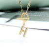 Toggle Clasp Letter Initial Necklace For Women Capital A-Z Alphabet Gold Color Necklaces Thick OT Buckle Choker Hip-Hop Jewelry