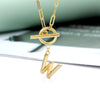 Toggle Clasp Letter Initial Necklace For Women Capital A-Z Alphabet Gold Color Necklaces Thick OT Buckle Choker Hip-Hop Jewelry