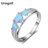 Top Quality 925 Sterling Silver Fine Jewelry AAA Zirconia & Opal Rings For Women Engagement Wedding Jewelry Gifts