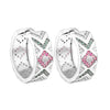 CZ Hoop Earrings for Woman Brand Micro Paved Rainbow Crystal Female Jewelry Accessories Jewelry Buckle