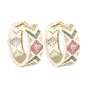 CZ Hoop Earrings for Woman Brand Micro Paved Rainbow Crystal Female Jewelry Accessories Jewelry Buckle