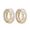 CZ Hoop Earrings for Woman Dazzling Micro Paved Rainbow Rhinestone Female Earring Accessory Quality Jewelry