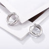 CZ Hoop Earrings for Woman Dazzling Micro Paved Rainbow Rhinestone Female Earring Accessory Quality Jewelry