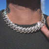 Iced Out ice Hip Hop ice Men Boy Jewelry 2021 Heavy Chunky Rectangle CZ 19mm Cuban Chain Necklace