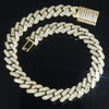 Iced Out ice Hip Hop ice Men Boy Jewelry 2021 Heavy Chunky Rectangle CZ 19mm Cuban Chain Necklace
