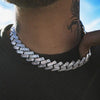 Iced Out ice Hip Hop ice Men Boy Jewelry 2021 Heavy Chunky Rectangle CZ 19mm Cuban Chain Necklace