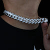 Iced Out ice Hip Hop ice Men Boy Jewelry 2021 Heavy Chunky Rectangle CZ 19mm Cuban Chain Necklace