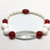 Top Selling Elastic Agate Crystal White Pink Green Color Dzi Beads Amulet with Spacers High Quality Tibetan Dzi Beads Bracelet