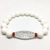 Top Selling Elastic Agate Crystal White Pink Green Color Dzi Beads Amulet with Spacers High Quality Tibetan Dzi Beads Bracelet