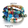 TopGoods Multilayer Irregular Agate Beads Charm Bracelets for Women Vintage Jade Stone Man Bracelets & Bangles Ethnic Jewelry