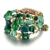 TopGoods Multilayer Irregular Agate Beads Charm Bracelets for Women Vintage Jade Stone Man Bracelets & Bangles Ethnic Jewelry