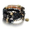 TopGoods Multilayer Irregular Agate Beads Charm Bracelets for Women Vintage Jade Stone Man Bracelets & Bangles Ethnic Jewelry