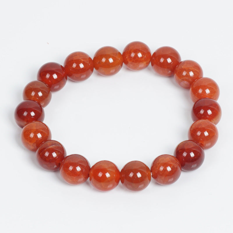 TopGoods Natural Red Crackle Agate Bracelet Women Jewelry 8mm Casual Yoga Bracelets Pulseira Masculina Bracelet For Women