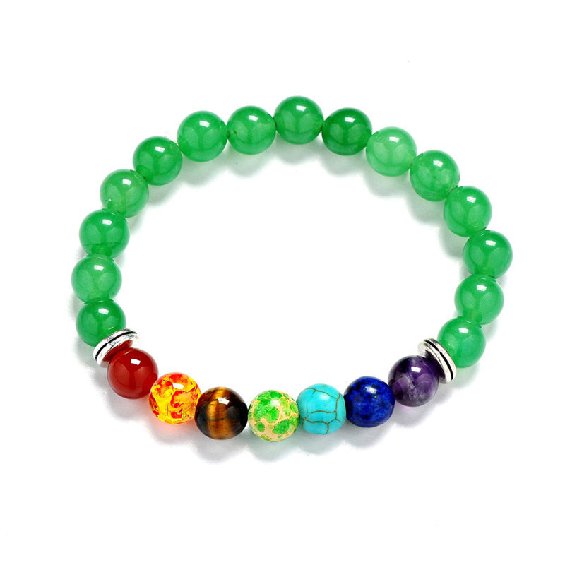 TopGoods Natural Stone 7 Chakra Bracelet Reiki Spiritual Yoga beaded Vintage Jewelry Beads Gemstone Charms Bracelets For Women