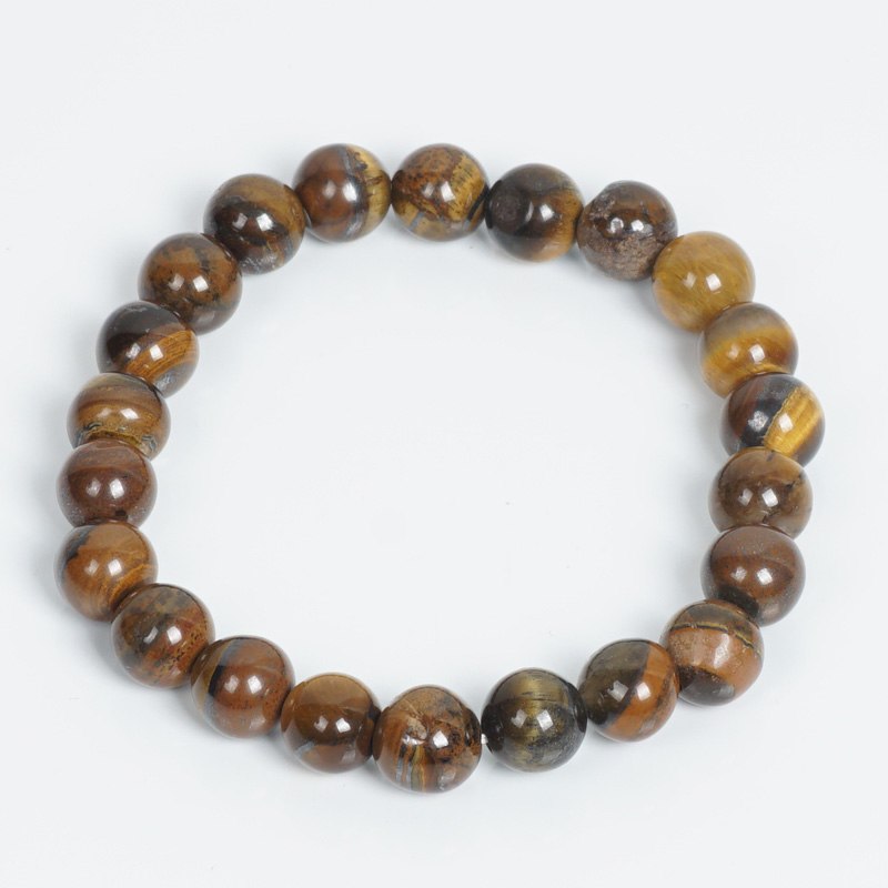 TopGoods Natural Yellow Tiger Eye Bracelet Women Jewelry 8/10/12/14mm Casual Yoga Bracelets Pulseira Masculina Bangle
