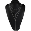 Brand Fashion Jewelry Women Necklace Small Dots Fine Metal Rods Pendant Chain Girls Punk Chunky Necklaces