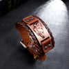 Totem Design Charm Wide Leather Bracelet Nordic Viking Giant Wolf Men's Bracelet Punk Leather Woven Accessories Party Jewelry