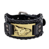 Totem Design Charm Wide Leather Bracelet Nordic Viking Giant Wolf Men's Bracelet Punk Leather Woven Accessories Party Jewelry