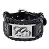 Totem Design Charm Wide Leather Bracelet Nordic Viking Rune God Deer Men's Bracelet Punk Leather Woven Accessories Party Jewelry