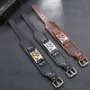 Totem Design Charm Wide Leather Bracelet Nordic Viking Rune God Deer Men's Bracelet Punk Leather Woven Accessories Party Jewelry