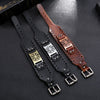 Totem Design Charm Wide Leather Bracelet Nordic Viking Rune Men's Bracelet Punk Leather Woven Hip Hop Accessories Party Jewelry