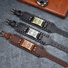 Toten Design Nordic Viking Odin Yggdrasil Bracelet for Man Hand Woven Wide Leather Wristband Adjustable Bangles Punk Jewelry