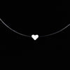 Transparent Fishing Line Necklace Female Silver Plated Invisible Chain Necklace Women Mermaid Rhinestone Choker Necklace Collier