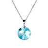 Transparent Resin Rould Ball Moon Pendant Necklace Women Blue Sky White Cloud Chain Necklace Jewelry