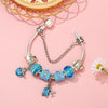 Travel Bag Beads Airplane Pendant Charm Bracelet For Women With Snake Chain Brand Bracelet  Jewelry