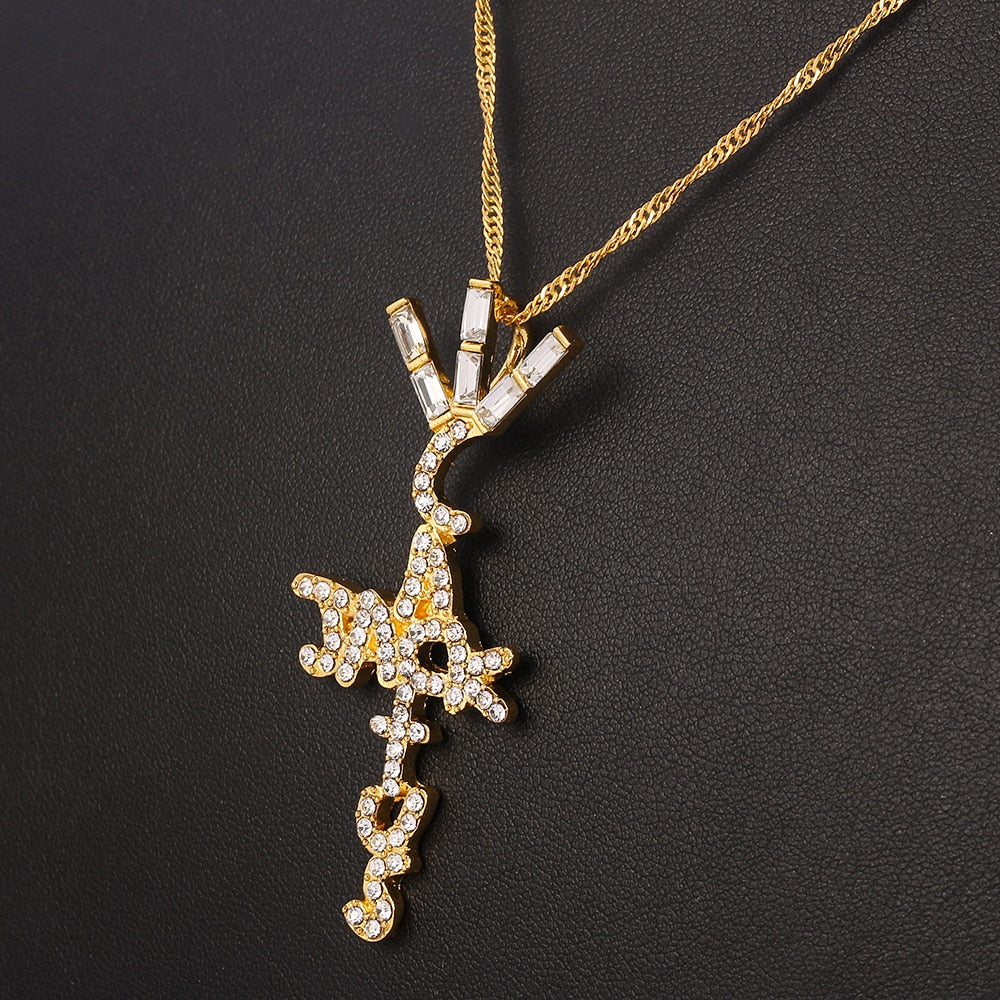 Travis Scotts Product Product Brand Cactus Jack Shape Pendant Necklace For Man Women Charm Cubic Zirconia Collar Jewelry Gift